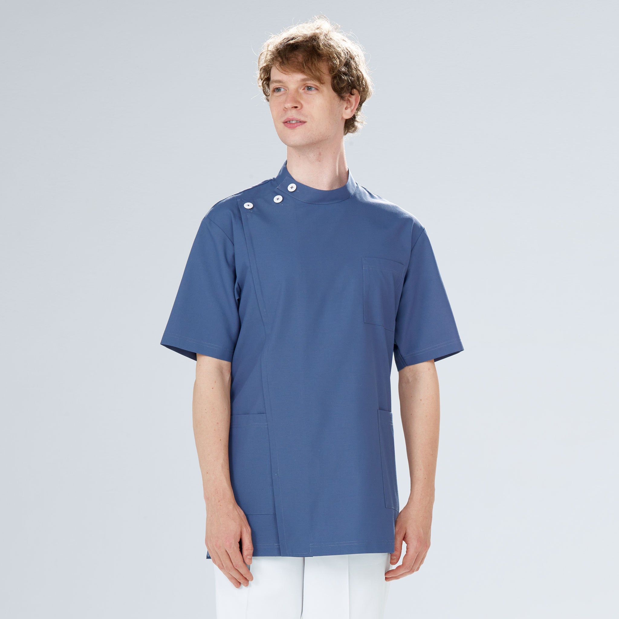 남성용 옆단추형 반팔 소매　KES-5167