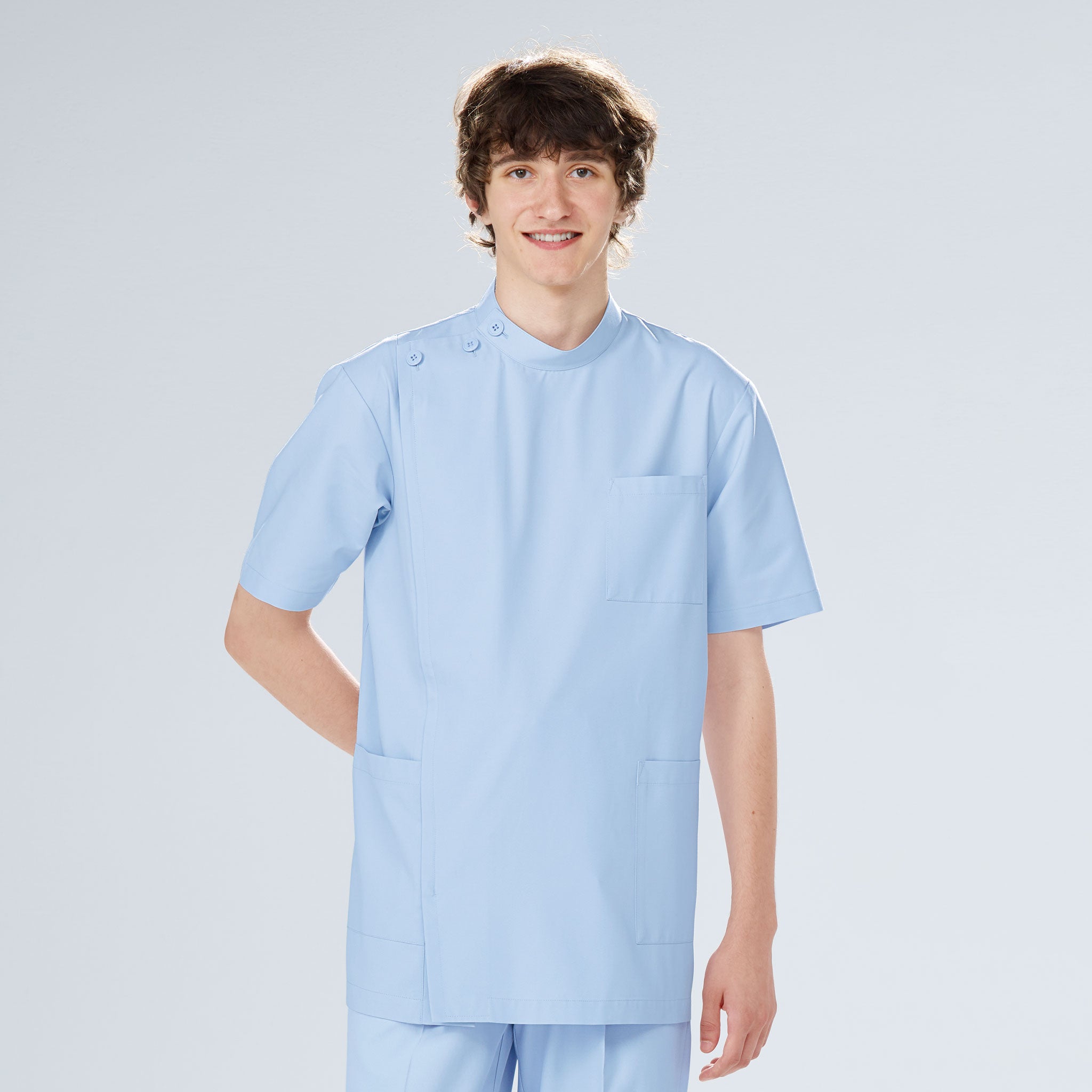 남성용 옆단추형 반팔 소매　KES-5167